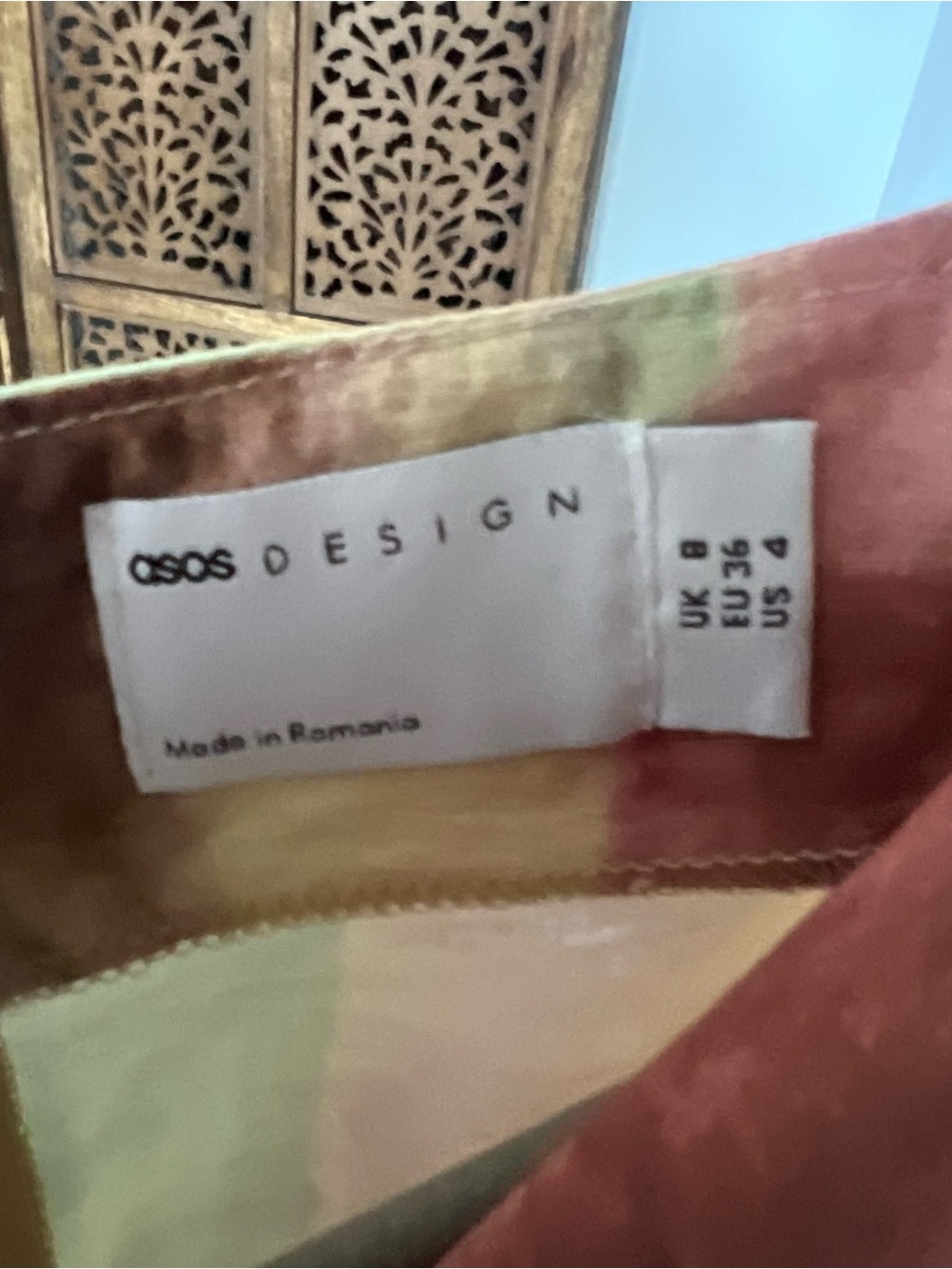 ASOS Yellow, Green, Burgundy & Pink Watercolor Maxi Dress - Picture 6 of 10